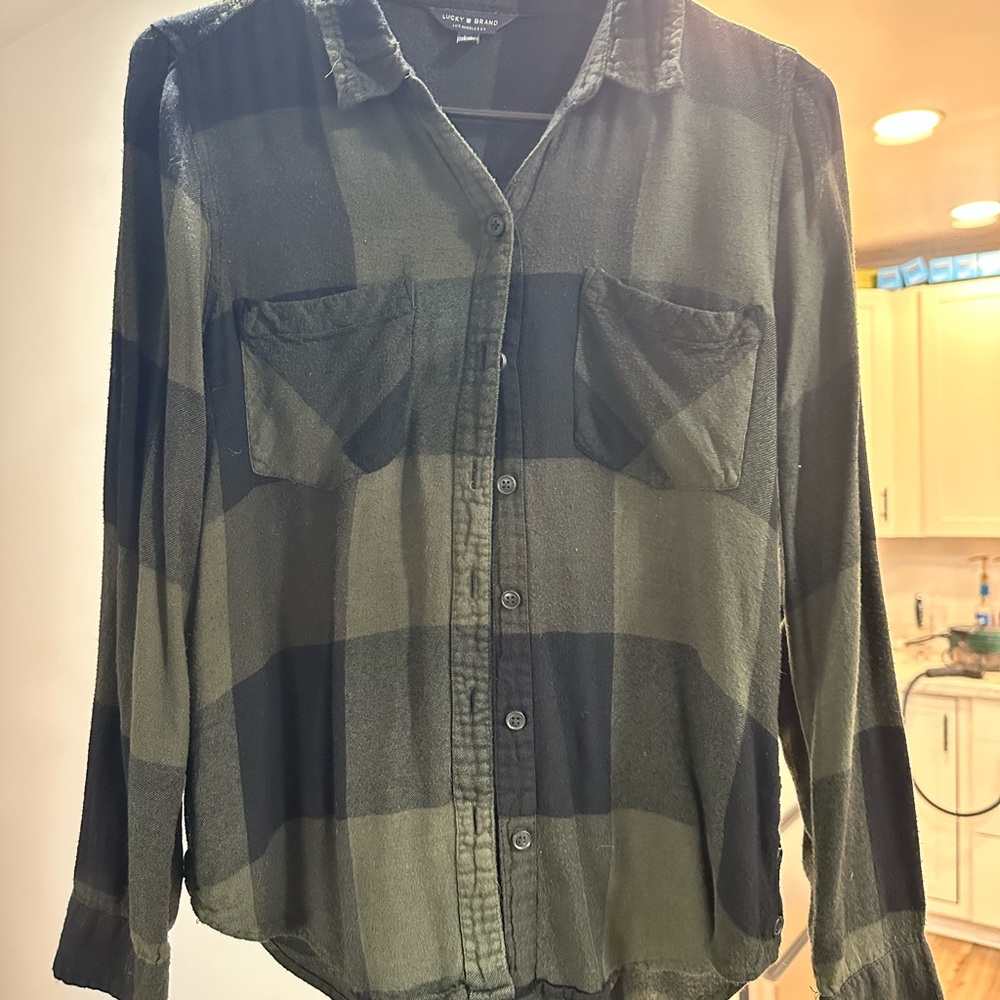 Men's Green Plaid Shirt